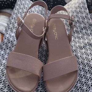 City Chic Tan Sandals Minimalist Design